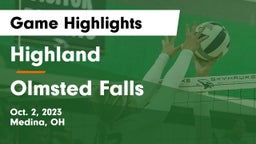 Highland  vs Olmsted Falls  Game Highlights - Oct. 2, 2023