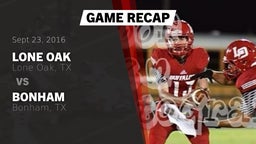 Recap: Lone Oak  vs. Bonham  2016