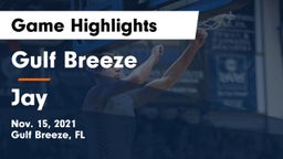 Gulf Breeze  vs Jay  Game Highlights - Nov. 15, 2021