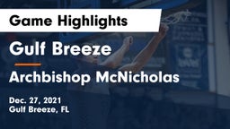 Gulf Breeze  vs Archbishop McNicholas  Game Highlights - Dec. 27, 2021