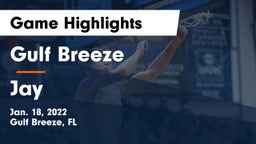 Gulf Breeze  vs Jay  Game Highlights - Jan. 18, 2022