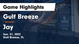 Gulf Breeze  vs Jay  Game Highlights - Jan. 31, 2022