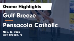 Gulf Breeze  vs Pensacola Catholic  Game Highlights - Nov. 16, 2023