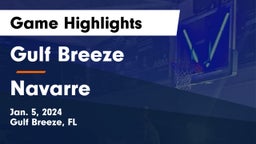 Gulf Breeze  vs Navarre  Game Highlights - Jan. 5, 2024