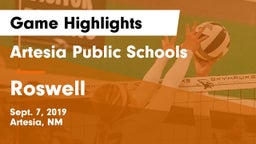 Artesia Public Schools vs Roswell  Game Highlights - Sept. 7, 2019