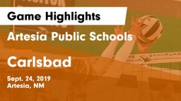 Artesia Public Schools vs Carlsbad  Game Highlights - Sept. 24, 2019