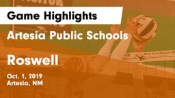 Artesia Public Schools vs Roswell  Game Highlights - Oct. 1, 2019