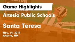Artesia Public Schools vs Santa Teresa  Game Highlights - Nov. 14, 2019