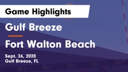 Gulf Breeze  vs Fort Walton Beach  Game Highlights - Sept. 26, 2020