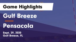 Gulf Breeze  vs Pensacola  Game Highlights - Sept. 29, 2020