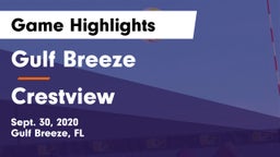Gulf Breeze  vs Crestview  Game Highlights - Sept. 30, 2020