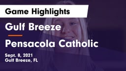 Gulf Breeze  vs Pensacola Catholic  Game Highlights - Sept. 8, 2021