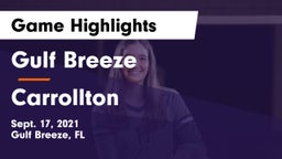 Gulf Breeze  vs Carrollton  Game Highlights - Sept. 17, 2021