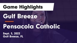 Gulf Breeze  vs Pensacola Catholic Game Highlights - Sept. 3, 2022