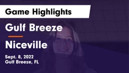 Gulf Breeze  vs Niceville Game Highlights - Sept. 8, 2022