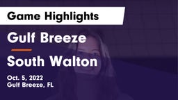 Gulf Breeze  vs South Walton Game Highlights - Oct. 5, 2022