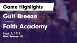 Gulf Breeze  vs Faith Academy  Game Highlights - Sept. 2, 2023