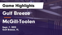 Gulf Breeze  vs McGill-Toolen  Game Highlights - Sept. 7, 2023