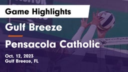 Gulf Breeze  vs Pensacola Catholic  Game Highlights - Oct. 12, 2023
