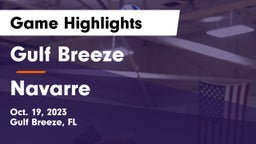 Gulf Breeze  vs Navarre  Game Highlights - Oct. 19, 2023