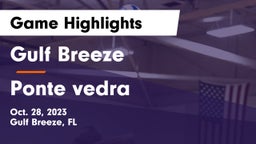 Gulf Breeze  vs Ponte vedra Game Highlights - Oct. 28, 2023
