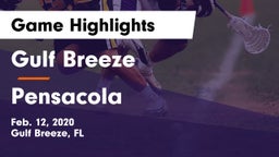 Gulf Breeze  vs Pensacola  Game Highlights - Feb. 12, 2020