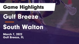 Gulf Breeze  vs South Walton  Game Highlights - March 7, 2022