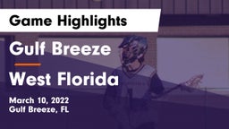 Gulf Breeze  vs West Florida  Game Highlights - March 10, 2022