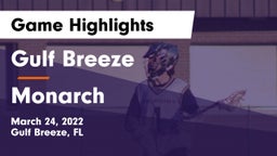 Gulf Breeze  vs Monarch  Game Highlights - March 24, 2022