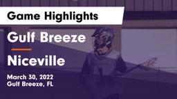 Gulf Breeze  vs Niceville  Game Highlights - March 30, 2022