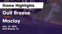 Gulf Breeze  vs Maclay  Game Highlights - Feb. 18, 2023
