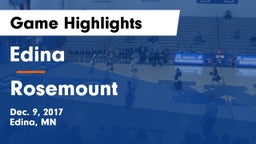 Edina  vs Rosemount  Game Highlights - Dec. 9, 2017