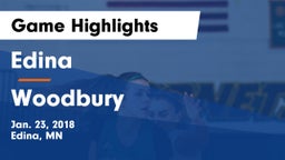 Edina  vs Woodbury  Game Highlights - Jan. 23, 2018