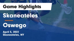 Skaneateles  vs Oswego  Game Highlights - April 5, 2022