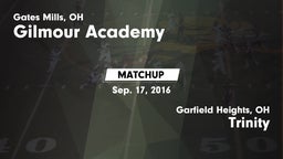 Matchup: Gilmour Academy vs. Trinity  2016