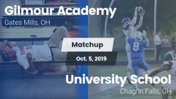 Matchup: Gilmour Academy vs. University School 2019