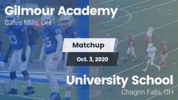 Matchup: Gilmour Academy vs. University School 2020