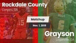 Matchup: Rockdale Co. High vs. Grayson  2019