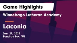 Winnebago Lutheran Academy  vs Laconia  Game Highlights - Jan. 27, 2023