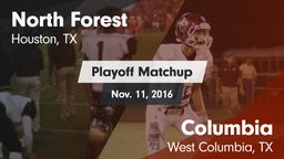 Matchup: North Forest vs. Columbia  2016