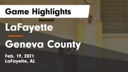 LaFayette  vs Geneva County  Game Highlights - Feb. 19, 2021