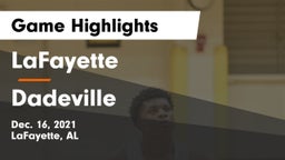 LaFayette  vs Dadeville  Game Highlights - Dec. 16, 2021