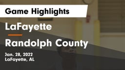 LaFayette  vs Randolph County  Game Highlights - Jan. 28, 2022