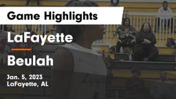 LaFayette  vs Beulah  Game Highlights - Jan. 5, 2023