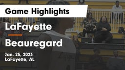 LaFayette  vs Beauregard  Game Highlights - Jan. 25, 2023