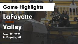 LaFayette  vs Valley  Game Highlights - Jan. 27, 2023