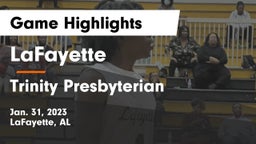 LaFayette  vs Trinity Presbyterian  Game Highlights - Jan. 31, 2023
