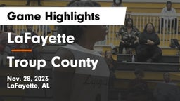 LaFayette  vs Troup County  Game Highlights - Nov. 28, 2023