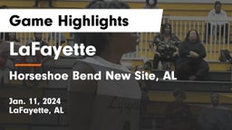 LaFayette  vs Horseshoe Bend New Site, AL Game Highlights - Jan. 11, 2024