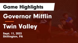 Governor Mifflin   vs Twin Valley  Game Highlights - Sept. 11, 2023